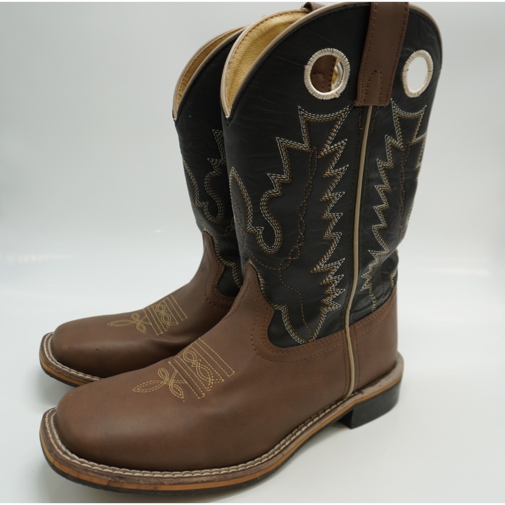 Smoky Mountain Boots Kids Denver Brown Black Western Cowboy Boots 1685Y Size 4R